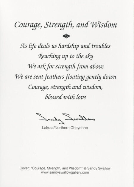 Courage, Strength, and Wisdom Note Card - Sandy Swallow